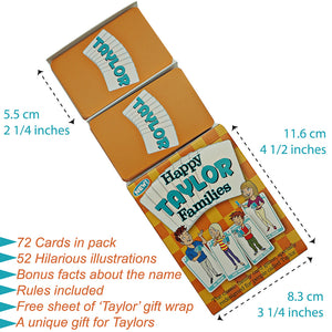 TAYLOR EDITION of the card game Happy Families - Go For It Games UK