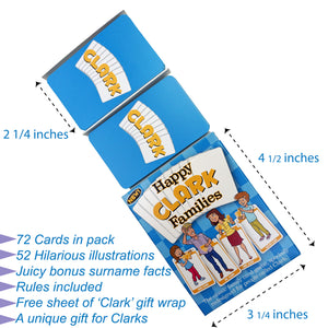 CLARK FAMILY edition of the brilliant new Happy Families Cards Game - Go For It Games UK