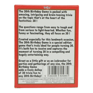 The 30th Birthday Game: 30th Birthday Gift for women or for men - Go For It Games UK