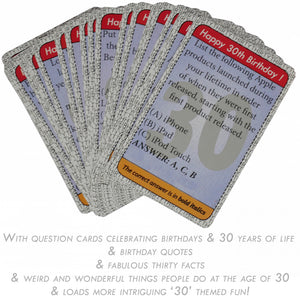 The 30th Birthday Game: 30th Birthday Gift for women or for men - Go For It Games UK