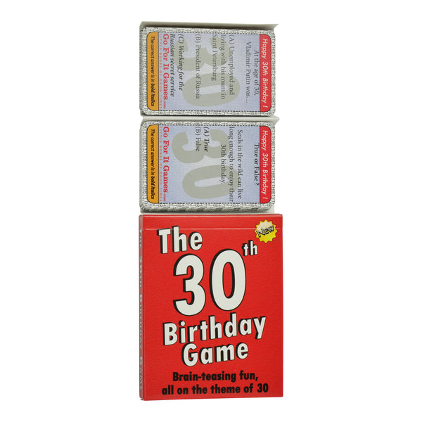 The 30th Birthday Game: 30th Birthday Gift for women or for men - Go For It Games UK