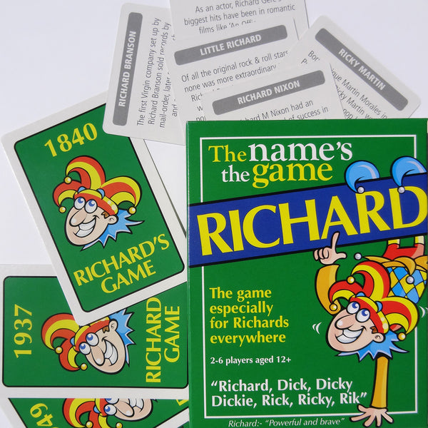 Richard's Game - for people named Richard or Rick - Go For It Games UK