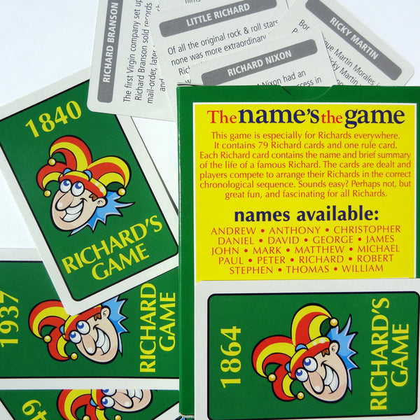 Richard's Game - for people named Richard or Rick - Go For It Games UK