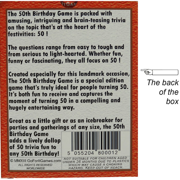 50th Birthday gift for men or women: The happiest way to say HAPPY 50th BIRTHDAY - My 50th birthday card game. A fab 50 birthday present! - Go For It Games UK