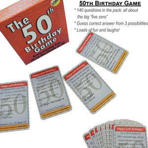 50th Birthday gift for men or women: The happiest way to say HAPPY 50th BIRTHDAY - My 50th birthday card game. A fab 50 birthday present! - Go For It Games UK
