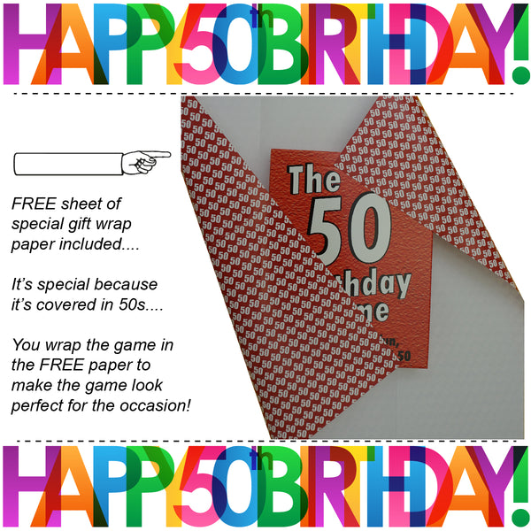 50th Birthday gift for men or women: The happiest way to say HAPPY 50th BIRTHDAY - My 50th birthday card game. A fab 50 birthday present! - Go For It Games UK