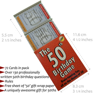 50th Birthday gift for men or women: The happiest way to say HAPPY 50th BIRTHDAY - My 50th birthday card game. A fab 50 birthday present! - Go For It Games UK