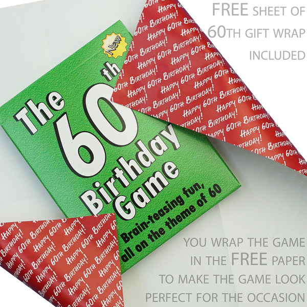 60th Birthday Gift for Men or for Women: 60th Birthday Card Game. A 60 birthday quiz game the happy way to wish a "Happy 60th Birthday" - Go For It Games UK