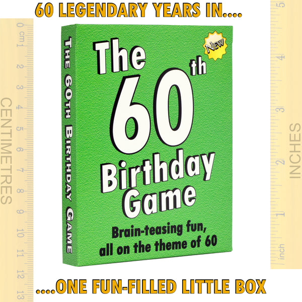60th Birthday Gift for Men or for Women: 60th Birthday Card Game. A 60 birthday quiz game the happy way to wish a "Happy 60th Birthday" - Go For It Games UK