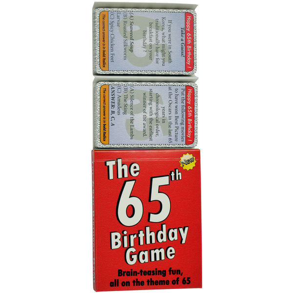 The 65th Birthday Game: 65th Birthday Gift for women or for men - Go For It Games UK