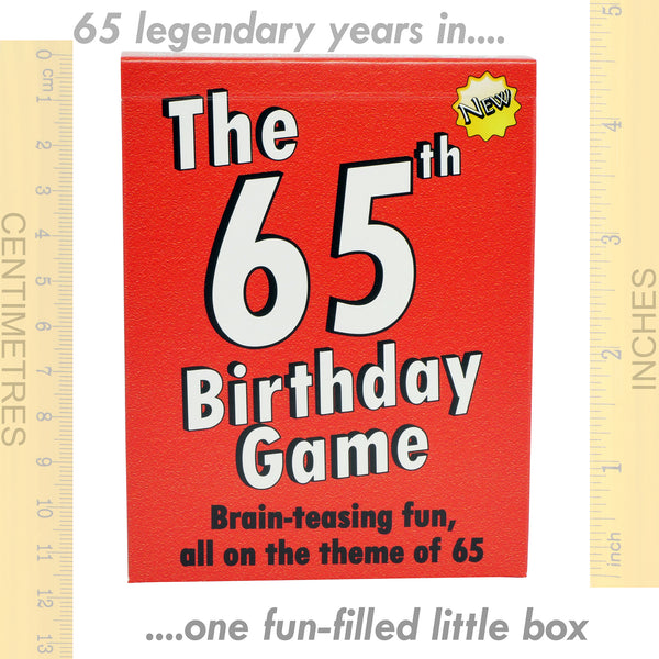 The 65th Birthday Game: 65th Birthday Gift for women or for men - Go For It Games UK