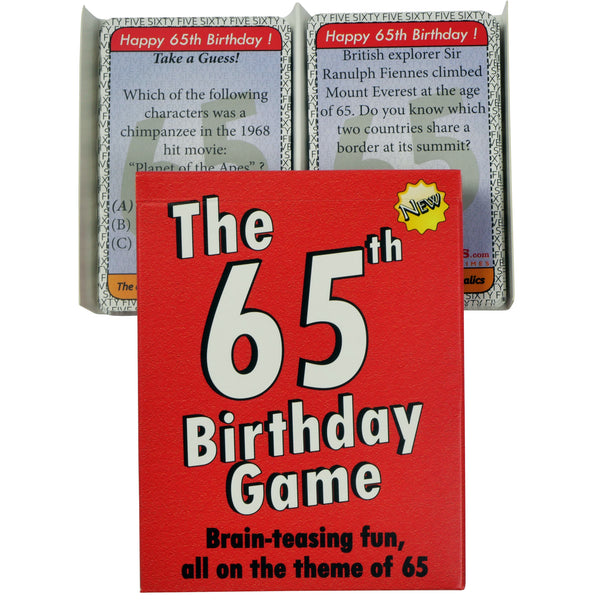 The 65th Birthday Game: 65th Birthday Gift for women or for men - Go For It Games UK
