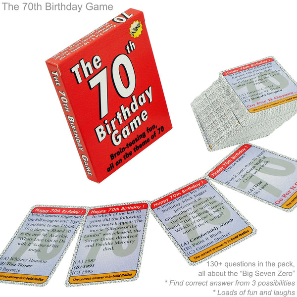 The 70th Birthday Card Game: 70th Birthday Gift For Men Or Women - Go For It Games UK