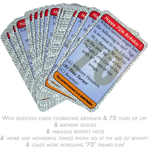 The 70th Birthday Card Game: 70th Birthday Gift For Men Or Women - Go For It Games UK