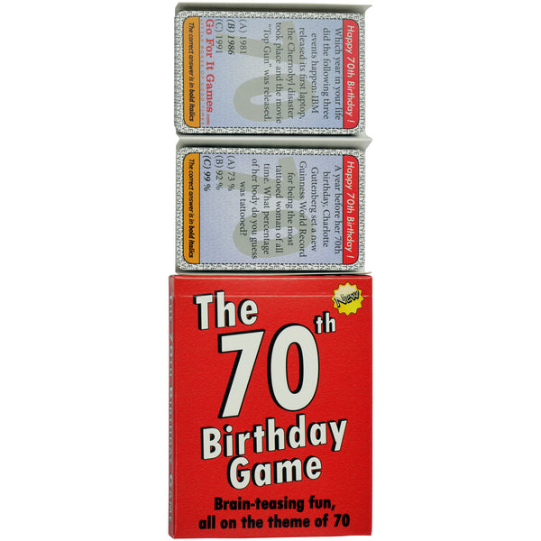 The 70th Birthday Card Game: 70th Birthday Gift For Men Or Women - Go For It Games UK