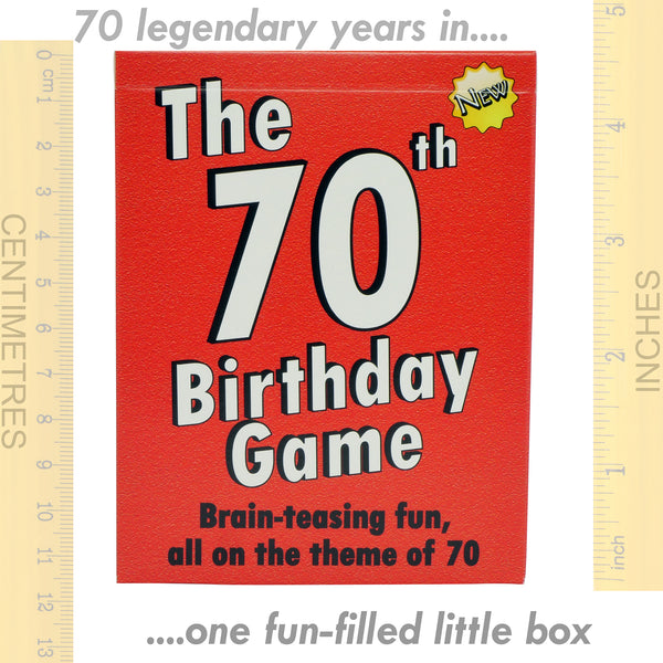 The 70th Birthday Card Game: 70th Birthday Gift For Men Or Women - Go For It Games UK