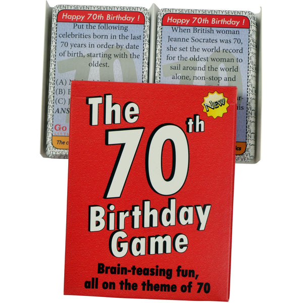 The 70th Birthday Card Game: 70th Birthday Gift For Men Or Women - Go For It Games UK