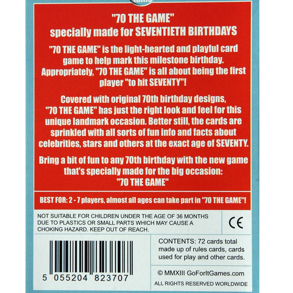 70th Birthday Game - because turning 70 can be lots of fun!