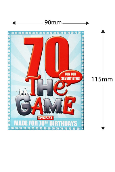 70th Birthday Game - sized for fun at your 70th birthday party