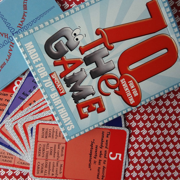 70th Birthday Game - perfect as a 70th birthday party game or ice-breaker