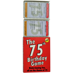 75th Birthday Game – Unique 75th Birthday Gift for men or for women - Go For It Games UK