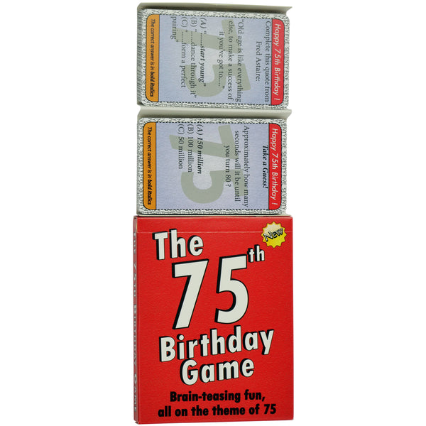 75th Birthday Game – Unique 75th Birthday Gift for men or for women - Go For It Games UK