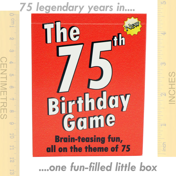 75th Birthday Game – Unique 75th Birthday Gift for men or for women - Go For It Games UK