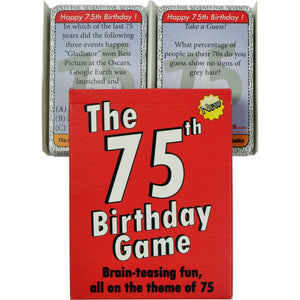 75th Birthday Game – Unique 75th Birthday Gift for men or for women - Go For It Games UK