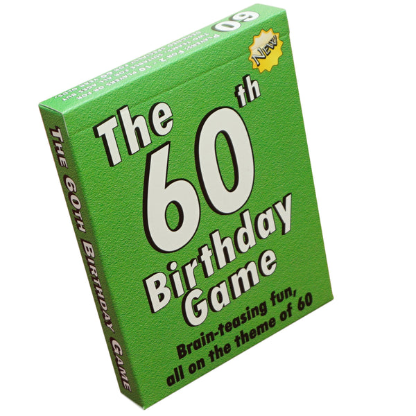 60th Birthday Gift for Men or for Women: 60th Birthday Card Game. A 60 birthday quiz game the happy way to wish a "Happy 60th Birthday" - Go For It Games UK