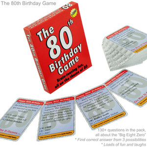 The 80th Birthday Game: 80th Birthday Present Idea for men of women - Go For It Games UK