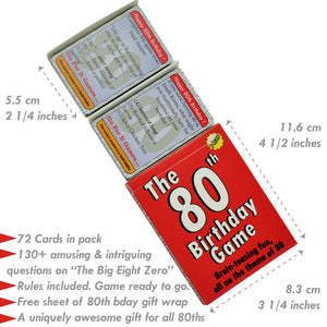The 80th Birthday Game: 80th Birthday Present Idea for men of women - Go For It Games UK