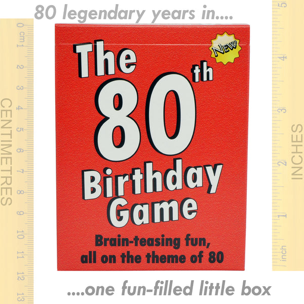 The 80th Birthday Game: 80th Birthday Present Idea for men of women - Go For It Games UK