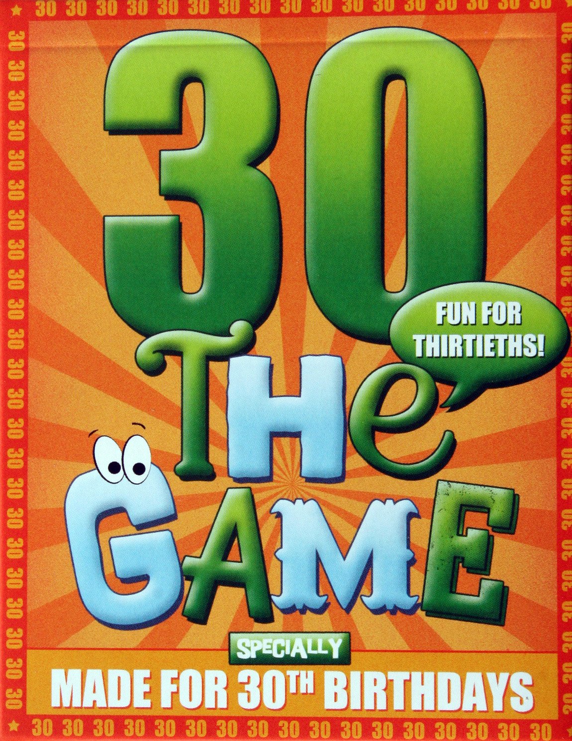 30th Birthday Game by Go For It Games UK - front view