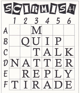 Scirmish - the original two player wordle-like word game - Go For It Games UK