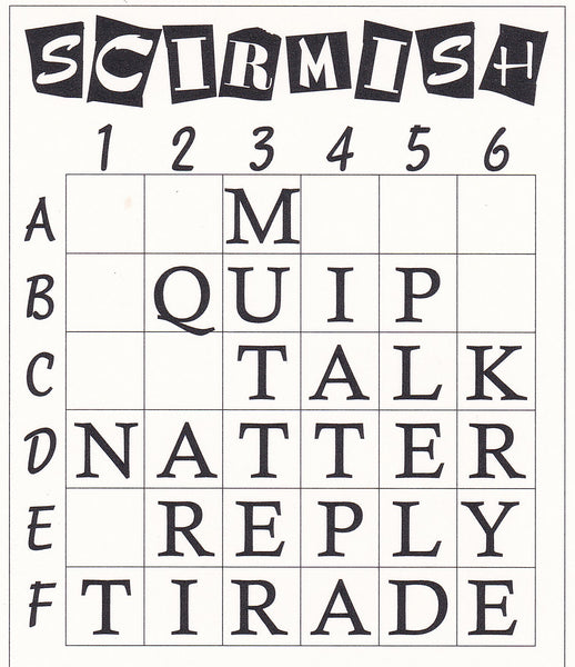 Scirmish - the original two player wordle-like word game - Go For It Games UK