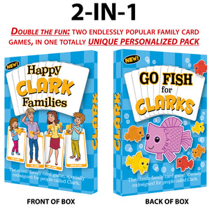 CLARK FAMILY edition of the brilliant new Happy Families Cards Game - Go For It Games UK