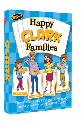 CLARK FAMILY edition of "Happy Families" Card Game - Go For It Games UK