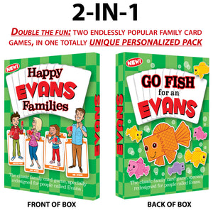 EVANS FAMILY EDITION of the Happy  Families Card Game - Go For It Games UK