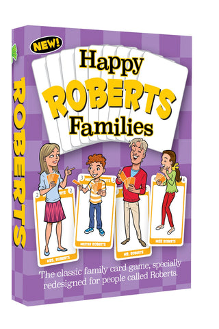 Happy Families Card Game - for people with the last name ROBERTS - Go For It Games UK