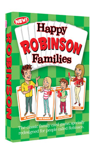 Happy Families card game for families named ROBINSON - Go For It Games UK