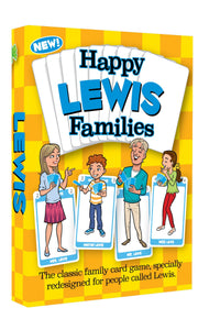 Happy Families Card Game for families with the surname Lewis - Go For It Games UK
