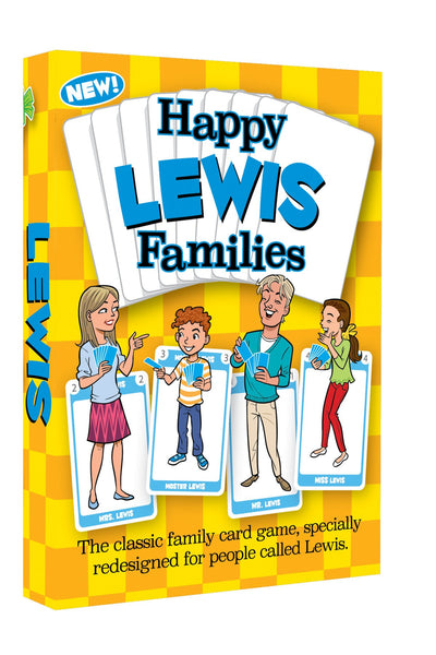 Happy Families Card Game for families with the surname Lewis - Go For It Games UK