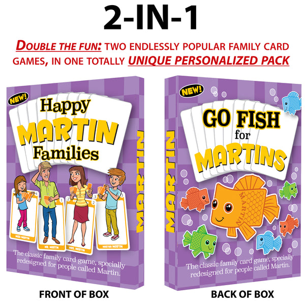 MARTIN family edition of the classic card game HAPPY FAMILIES - Go For It Games UK