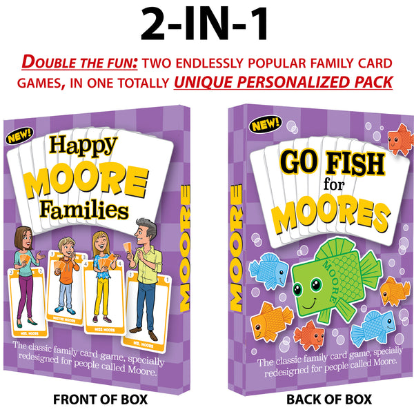 Moore Family Edition of the classic family card game Happy Families - Go For It Games UK