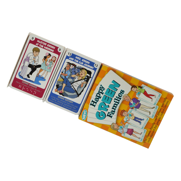 GREEN FAMILY EDITION of the Happy Families Card Game - Go For It Games UK