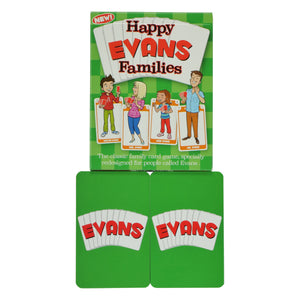 EVANS FAMILY EDITION of the Happy  Families Card Game - Go For It Games UK