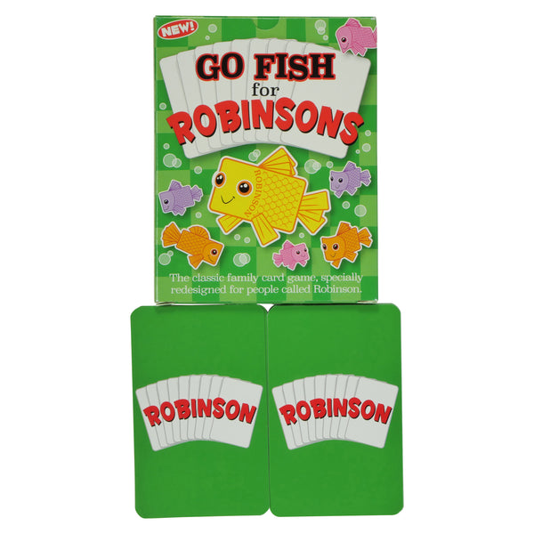Happy Families card game for families named ROBINSON - Go For It Games UK