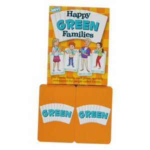 GREEN FAMILY EDITION of the Happy Families Card Game - Go For It Games UK