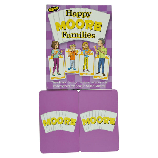 Moore Family Edition of the classic family card game Happy Families - Go For It Games UK