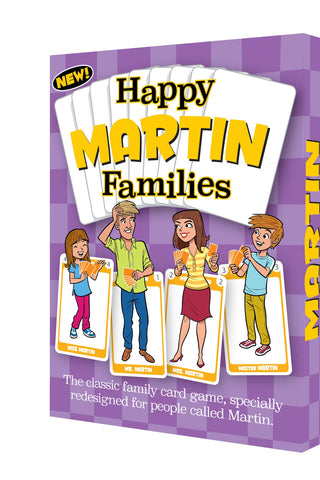 MARTIN family edition of the classic card game HAPPY FAMILIES - Go For It Games UK